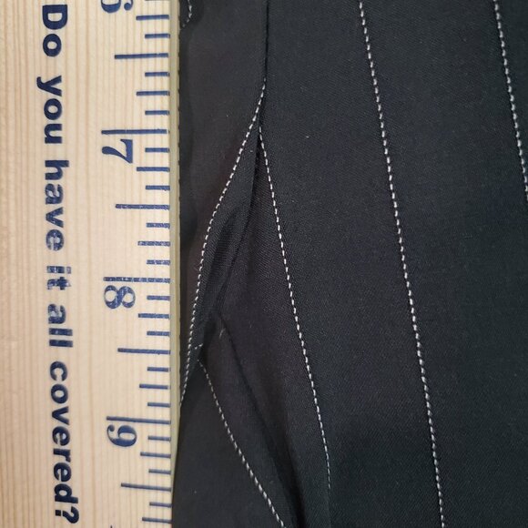 H&M Vintage Trousers 4 Black Striped Flare Leg Business Casual Academia Work - Picture 11 of 14